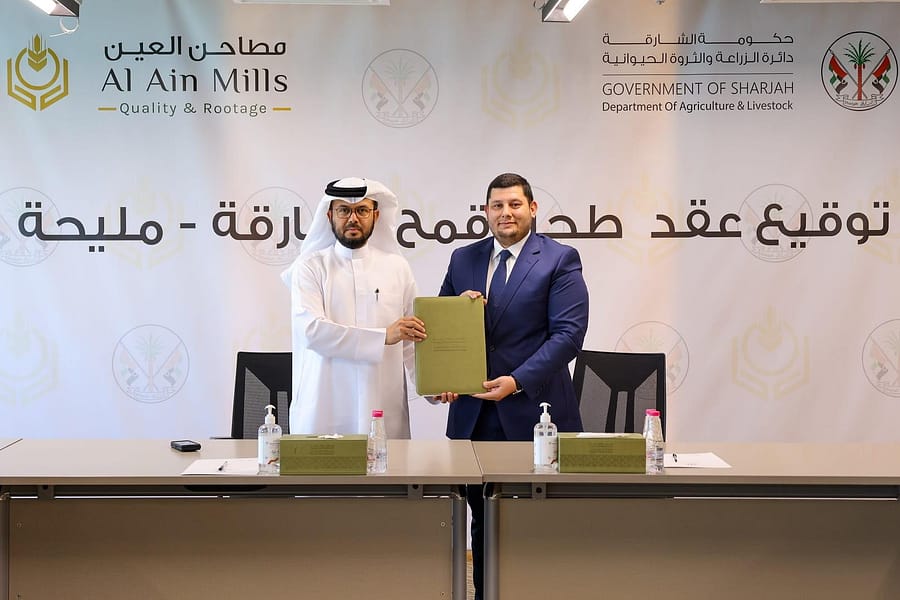The Department of Agriculture and Livestock has concluded a contract under which Al Ain Mills will be granted to grind the crop of Maliha wheat farm “Seven Sanabel”.